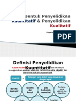 Penyelidikan Kuantitatif Dan Kualitatif