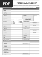 CS Form No. 212 Revised Personal Data Sheet Sample Form | PDF ...