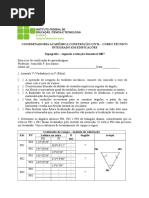 Avaliação - Dist Horiz e Med Ângulos  - topografia - engenharia civil