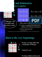 Buttons to Algebra Storyline