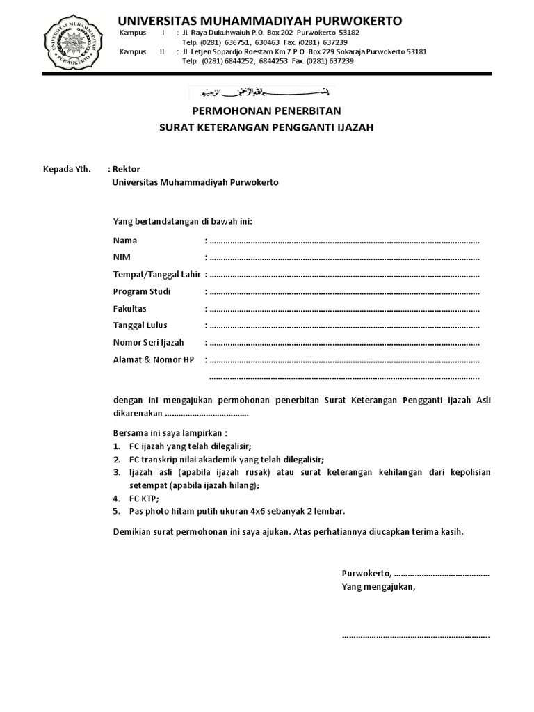 Contoh Surat Permohonan Penggantian Ijazah Yang Salah Delinewstv  IMAGESEE