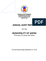 Annual Audit Report on Municipality of Sapad