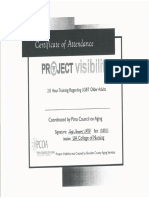 Project Visibility Certificate