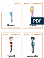 Shakespeare Romeo and Juliet Character Flashcards