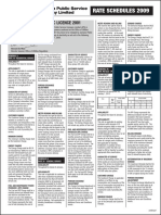 Rate Schedules 2009: The All-Island Electric Licence 2001