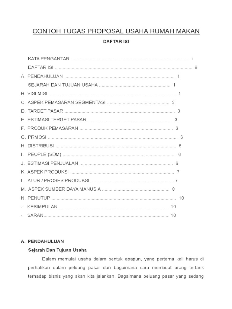 Contoh Visi Dan Misi Dalam Proposal Usaha Makanan لم يسبق له