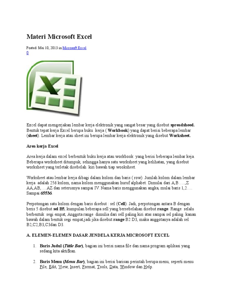 Materi Microsoft Excel | PDF