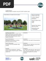 Location Recce (Template) | PDF