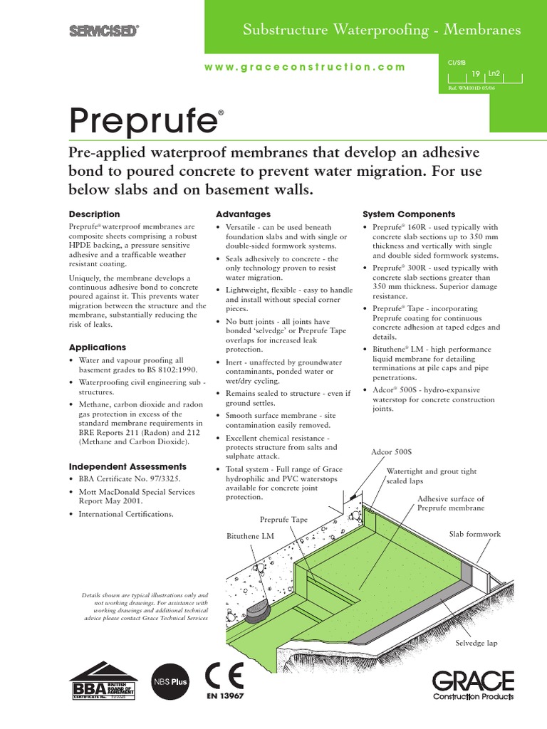 Preprufe 300R 160R Ds Uk PDF Concrete Deep Foundation