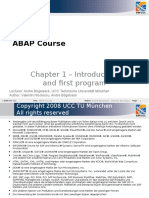 ABAP Course - Chapter 1 Introduction and First Program