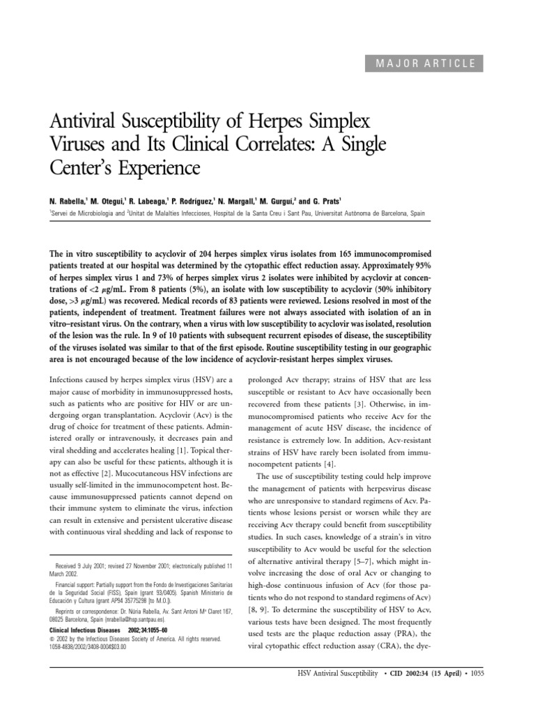 Jurnal Viro Acc PDF Herpes Simplex Antiviral Drug
