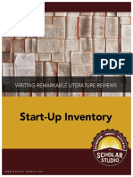 Lit Review Start-Up Inventory