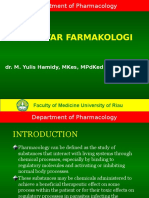 Pengantar Farmakologi: Dr. M. Yulis Hamidy, Mkes, Mpdked