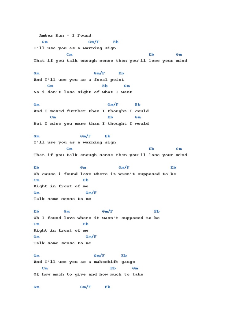 Amber Run I Found PDF
