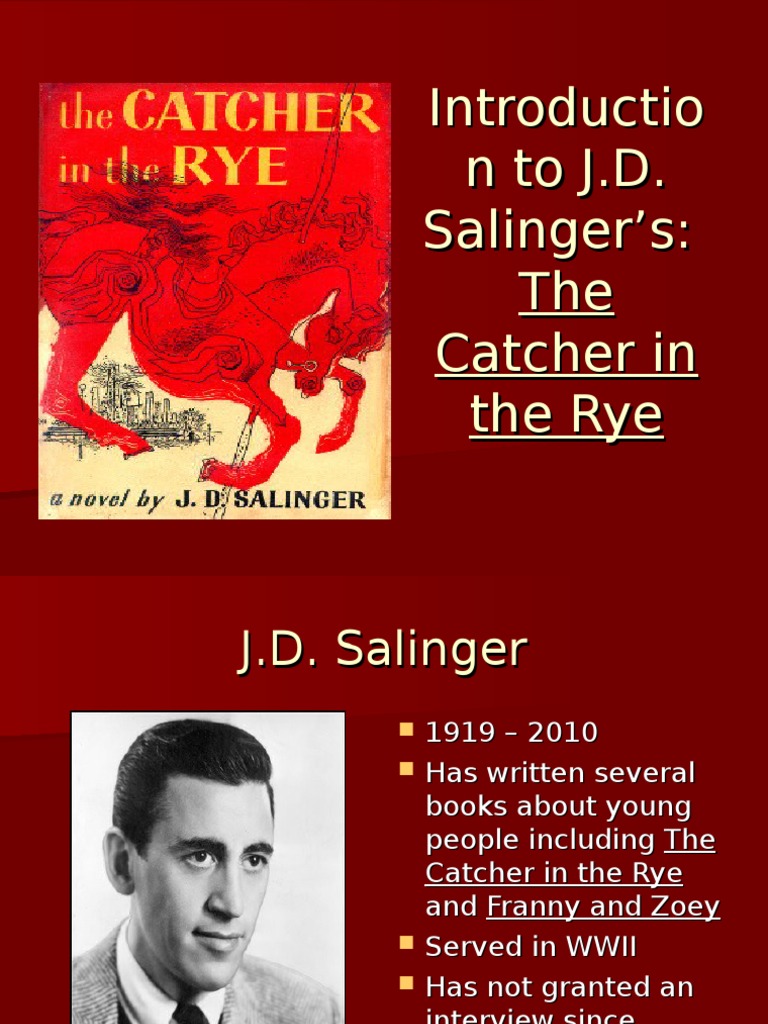 CatcherSalinger Intro PDF J. D. Salinger