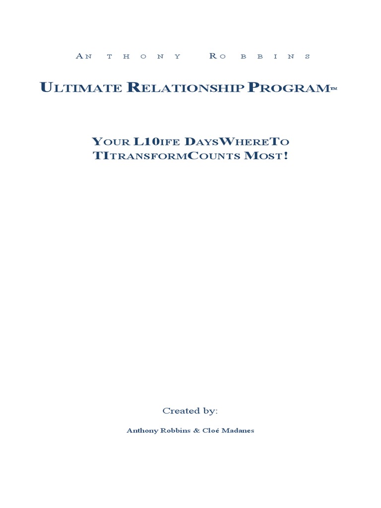 Urp-Ultimate Relationship Program | PDF | Passion (Emotion) | Intimate ...