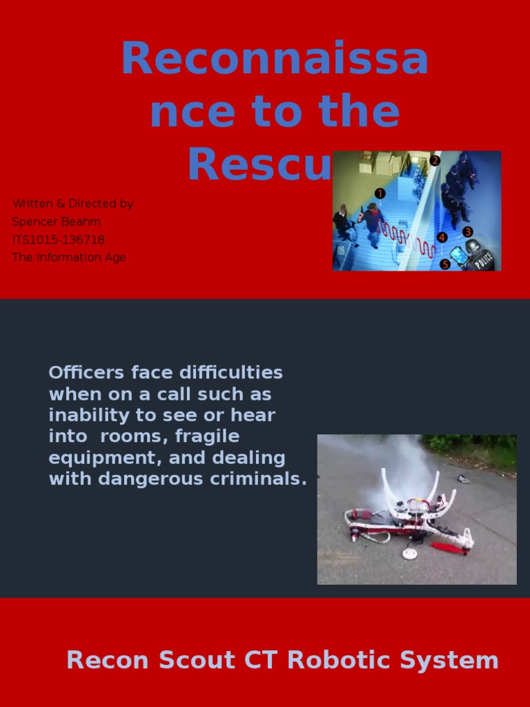 Recon Scout CT: Police Robotics Overview | PDF | Robotics | Media ...