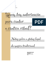 Quem tem autorização para cantar  o cântico ritual