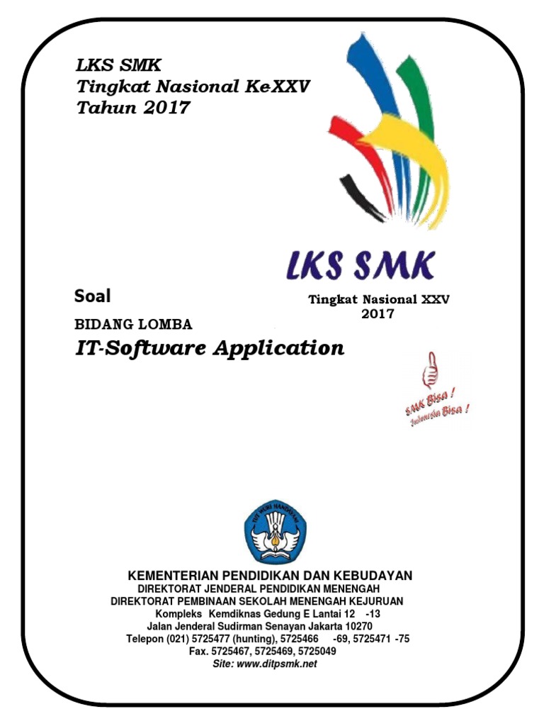 Soal Lks Smk 2017 It Software Application Database Transaction Databases