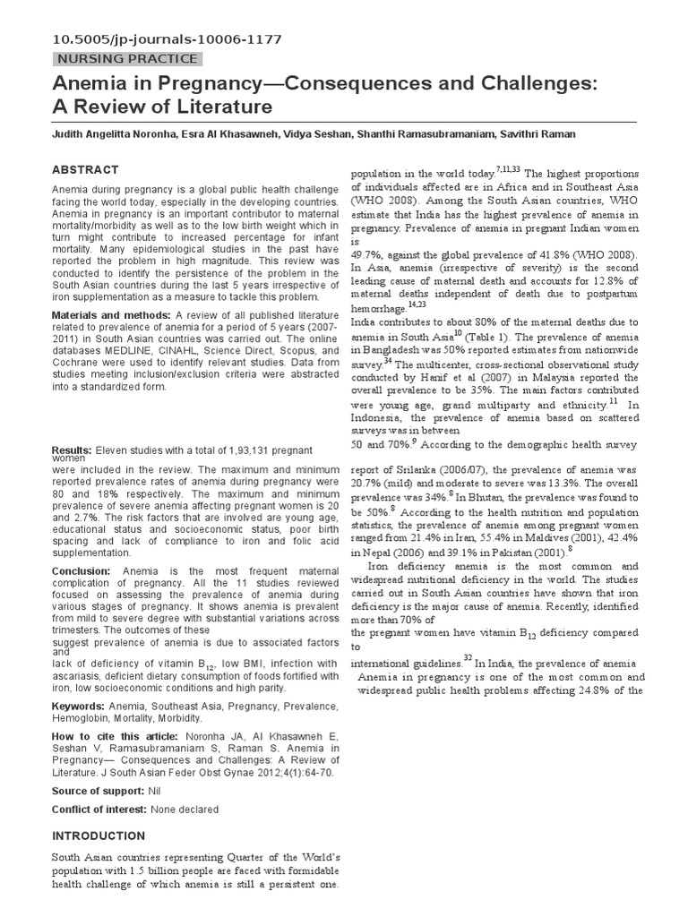 Anemia in pregnancy wikipedia image