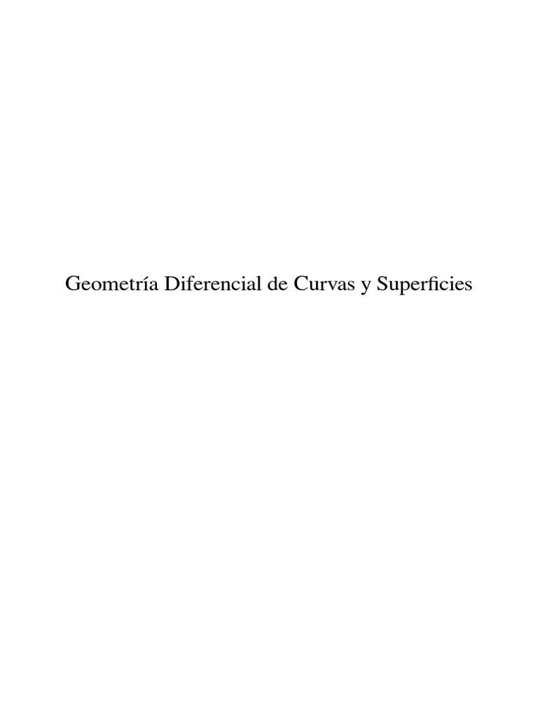 321 - Geometría Diferencial de Curvas y Superficies | PDF | Física ...