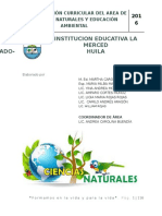 Programación Curricular Área de Ciencias Naturales 2016