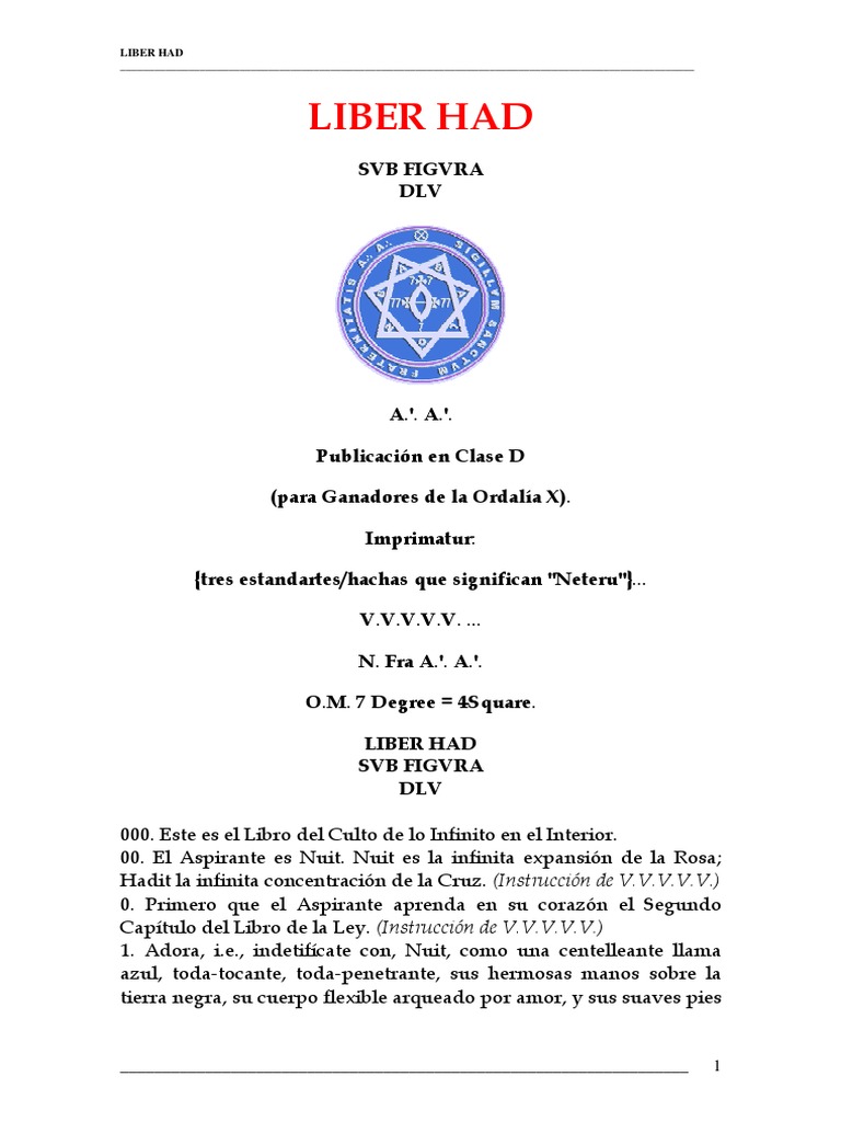 Liber DLV - Had PDF | PDF