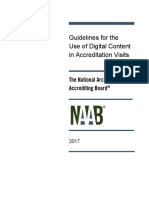 Guidelines For The Use of Digital Content in Accreditation Visits