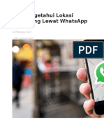 Ara Mengetahui Lokasi Seseorang Lewat WhatsApp