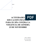 Programación de Actividades para El Día 25 Noviembre