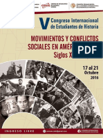 V Congreso Internacional de Estudiantes de Historia - Programa y Sumillas