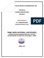Tamil Nadu National Law School: Relevance of Social Security in International Law