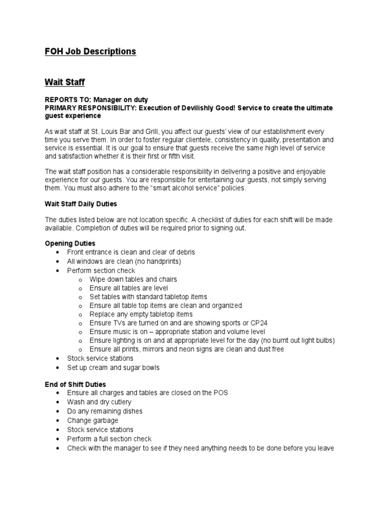 Bar Manager Job Description Template - AvaHR, image size:768x1024