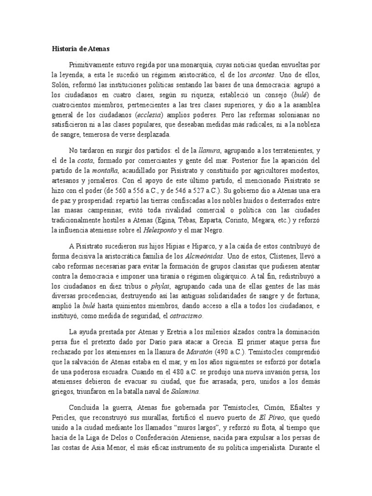 Evolución política de Atenas antigua | PDF | Esparta | Macedonia ...