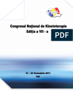 Congresul National de Kinetoterapie Editia A VII A PDF
