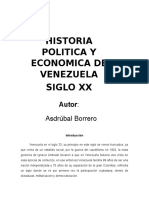 Historia Politica de Venezuela Siglo 20.