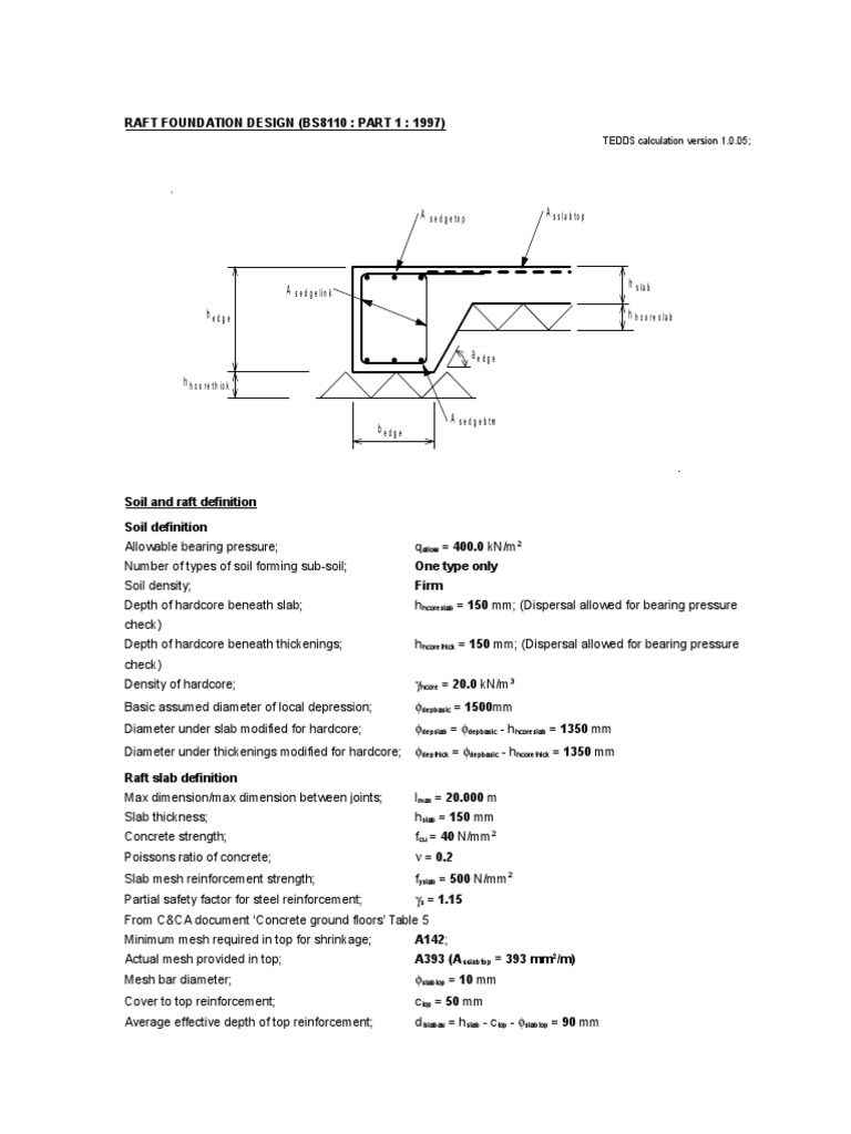 Raft Foundation Design | PDF | Bending | Beam (Structure)