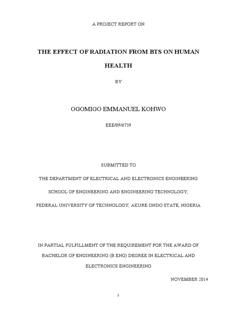 Radiation Effects from BTS on Health | PDF | Radioactive Decay ...