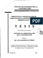 Tesis de Instalaciones Electricas en Casa Residencial PDF