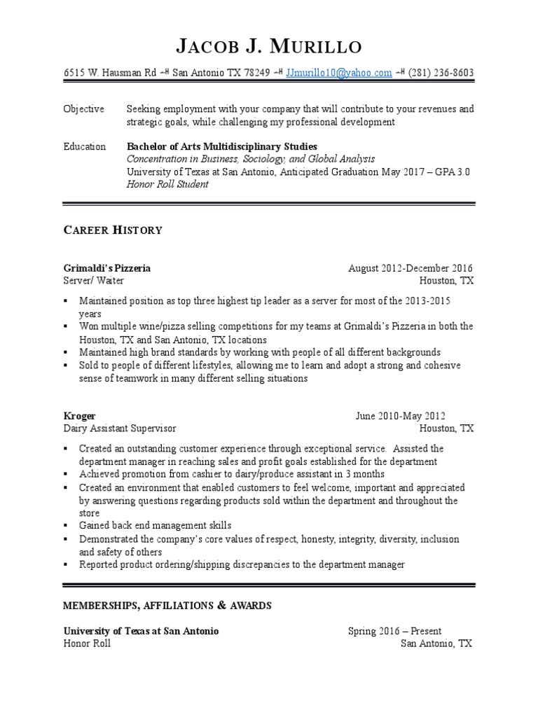 Jacobmurilloresume 2017 | PDF | Texas | University Of Texas At Austin