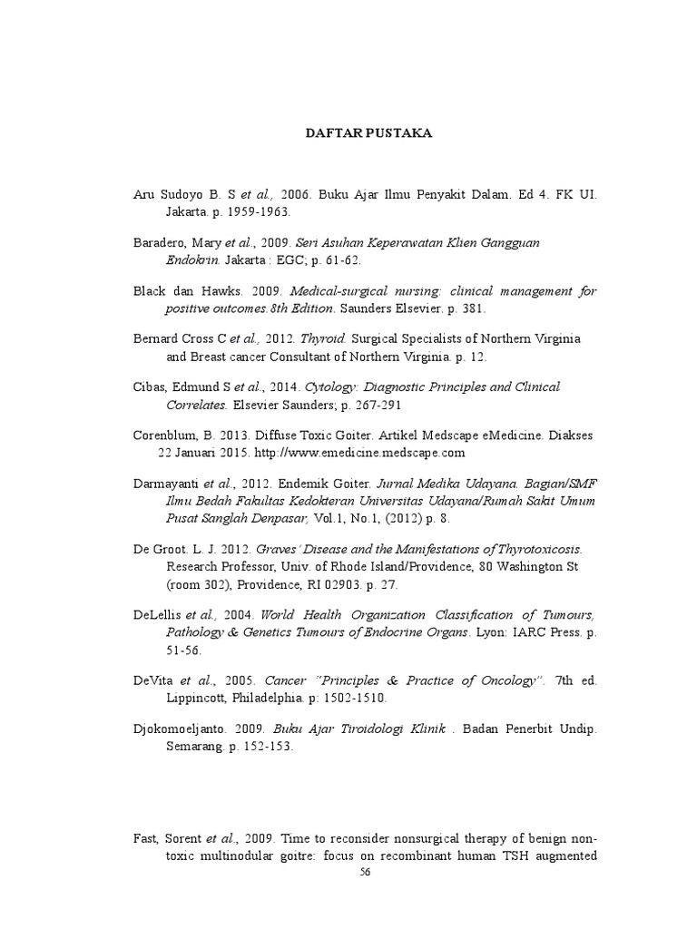 Daftar Pustaka Pdf Tiroid Neoplasma