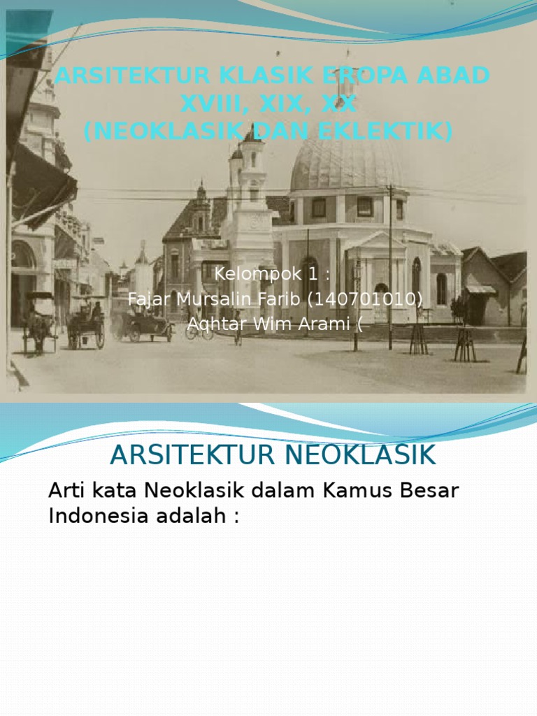 Arsitektur Klasik Eropa Abad Xviii Xix V | PDF