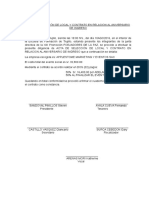 Acta de Selección de Local y Contrato en Relacion Al Aniversario de Ingreso