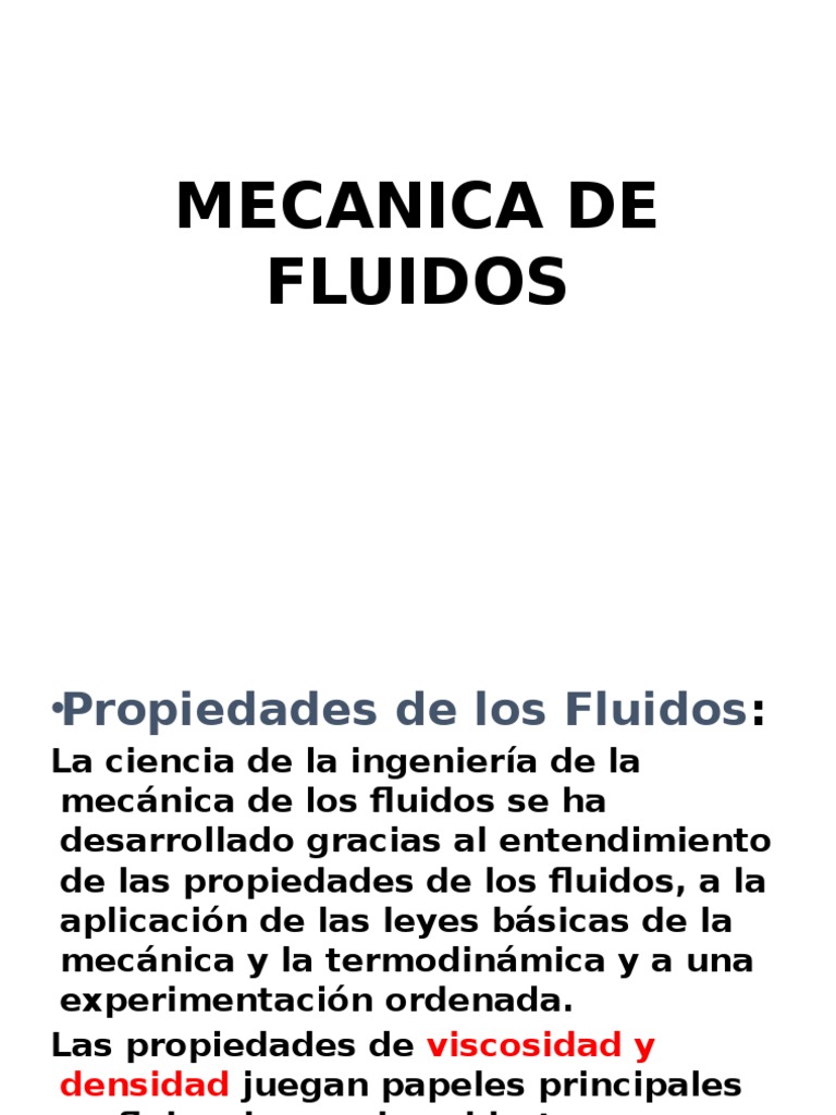 Mecanica de Fluidos en P.point - Actualizado-Último | PDF | Viscosidad ...