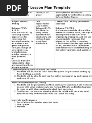 writing lesson plan april 26th