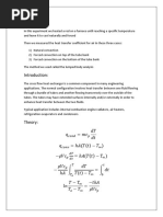 Cross Flow Heat Exchanger Report