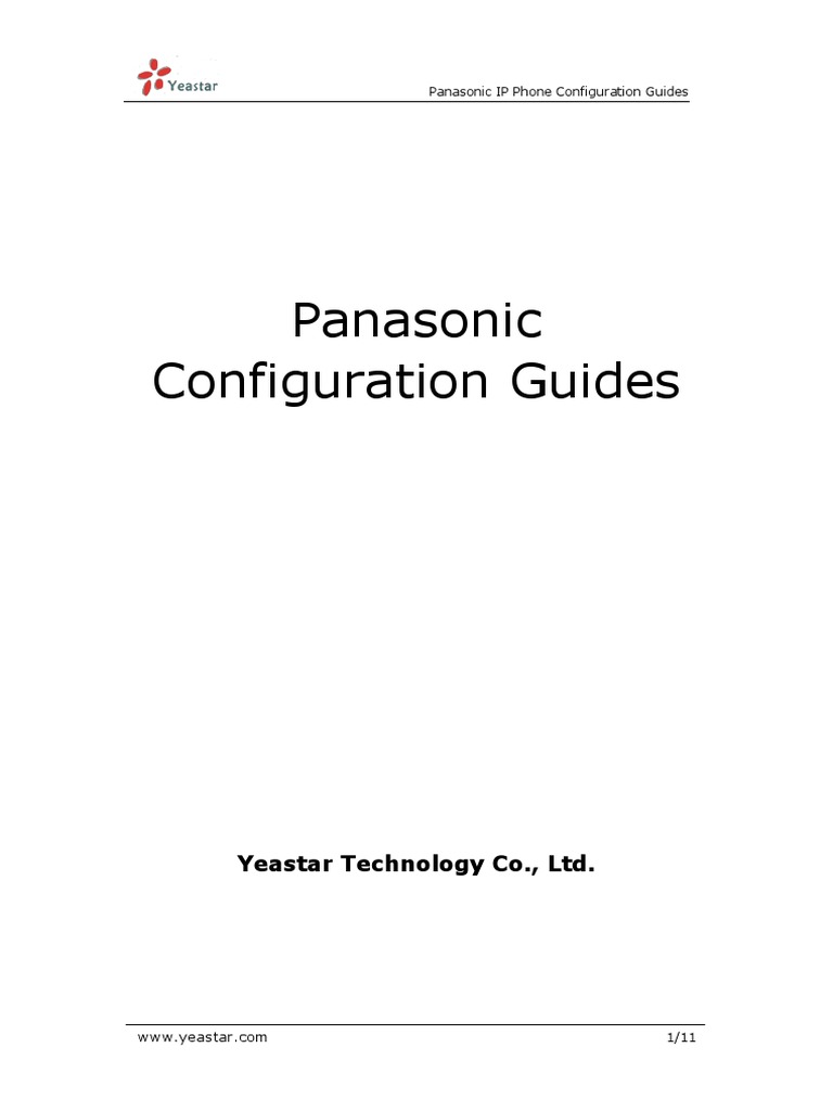 Panasonic Configuration Guides en PDF Session Initiation Protocol
