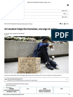 Newsela Art Student Helps The Homeless One Sign at A Time