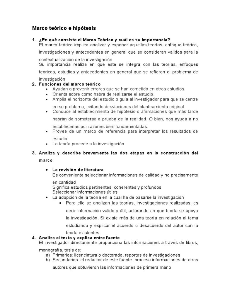 En Qué Consiste El Marco Teórico y Cuál Es Su Importancia