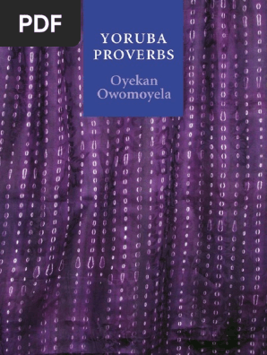 Yoruba Proverbs 1 PDF PDF Tone Linguistics  Proverb 